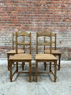 Set van 4 landelijke stoelen in gebleekte eik, Huis en Inrichting, Stoelen, Ophalen