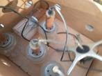 Oude vintage luchter, Huis en Inrichting, Lampen | Kroonluchters, Ophalen, Gebruikt, Metaal