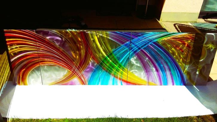 Modern metal wall decoration US art gallery 225cm art deco, Antiquités & Art, Art | Peinture | Moderne, Enlèvement ou Envoi