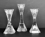 Villeroy&Boch 3 kristallen kandelaars gesigneerd, Antiek en Kunst, Ophalen of Verzenden, Kristal