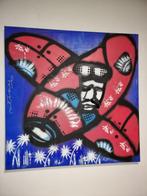 Fabian (Herman Brood) AIRPLANE   Acrlyl spuitbus mix media o, Antiek en Kunst, Ophalen