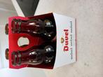 Kratje met 4 lege mini Duvel flesjes, Verzamelen, Biermerken, Ophalen, Zo goed als nieuw, Flesje(s), Duvel