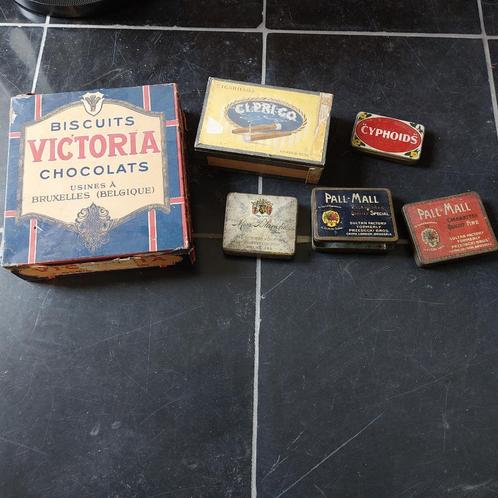 6 oude dozen, Verzamelen, Blikken, Gebruikt, Overige, Overige merken, Ophalen of Verzenden