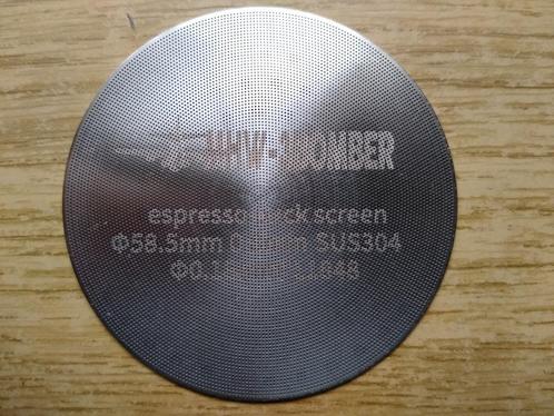 Puck Screen 58,5mm 0,8mm Espresso MHW-3BOMBER, Elektronische apparatuur, Koffiezetapparaten, Zo goed als nieuw, Ophalen