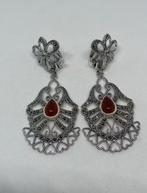 Handgemaakte Zilveren oorbellen met carneool, Handtassen en Accessoires, Oorbellen, Verzenden, Nieuw, Met edelsteen, Knopjes of Stekers