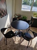 6 designer stoelen (chocolade-kleurig leer) van Segis Italy, Ophalen