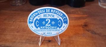 Brouwerij oud bierlabel 2e categorie Renaix beschikbaar voor biedingen