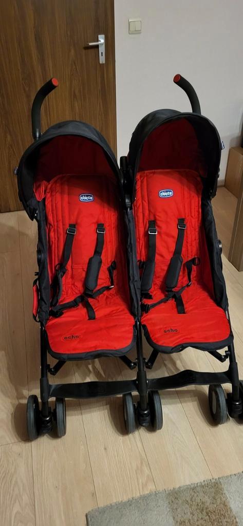 Poussette double Chicco Echo Twin, Kinderen en Baby's, Tweelingen en Meerlingen, Zo goed als nieuw, Ophalen
