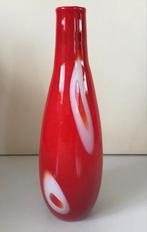 Prachtige vaas rood wit Hoogte 48Cm, Ophalen of Verzenden, Zo goed als nieuw, Rood