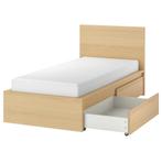 Bed Malm Ikea compleet + matras+ 2 laden, Huis en Inrichting, Ophalen of Verzenden, Zo goed als nieuw