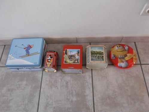 Boîtes Tintin, Mickey, M&M, Collections, Boîte en métal, Biscuits, Enlèvement ou Envoi