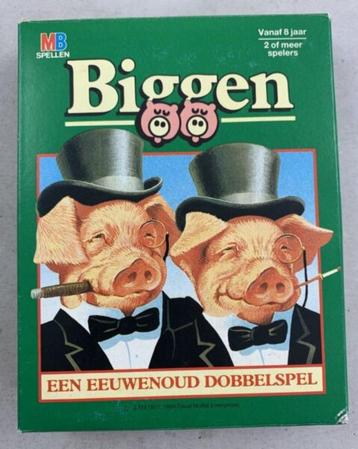 Biggen dobbelspel spel vintage MB 1988 1980s compleet retro