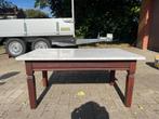 salontafel in wit met grijs marmer, Ophalen, 100 tot 150 cm, 50 tot 75 cm, 50 tot 100 cm