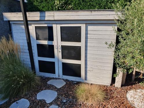 Tuinhuis vurenhout, Tuin en Terras, Tuinhuizen, Gebruikt, Tuinhuis, Hout, 250 tot 300 cm, 200 tot 400 cm, 2 ramen, Met overkapping