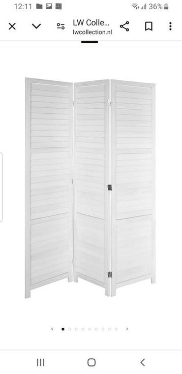 houten kamerscherm, Huis en Inrichting, Woonaccessoires | Kamerschermen, Ophalen, Zo goed als nieuw