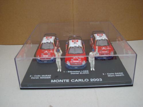 SET MET 3 RALLYWAGENS CITROEN,OP 1/43,RALLY MONTE-CARLO 2003, Hobby en Vrije tijd, Modelauto's | 1:43, Nieuw, Auto, Norev, Ophalen of Verzenden