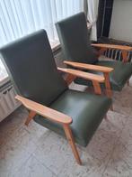2 mooie vintage lederen zetels, Huis en Inrichting, Zetels | Zetels, Ophalen, Gebruikt