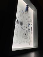 Ingekaderde gebroken Grey goose fles met led., Ophalen