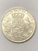 Munt zilver België 5 FR Leop II  1876 topkwaliteit !!, Enlèvement ou Envoi, Monnaie en vrac, Argent, Argent