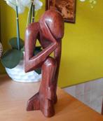 Houtsnijwerk Denker 24 cm hoog - Abstract, Antiek en Kunst, Ophalen of Verzenden
