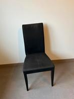 6 zwarte stoffen eetkamer stoelen, Ophalen, Gebruikt, Zwart, Stof