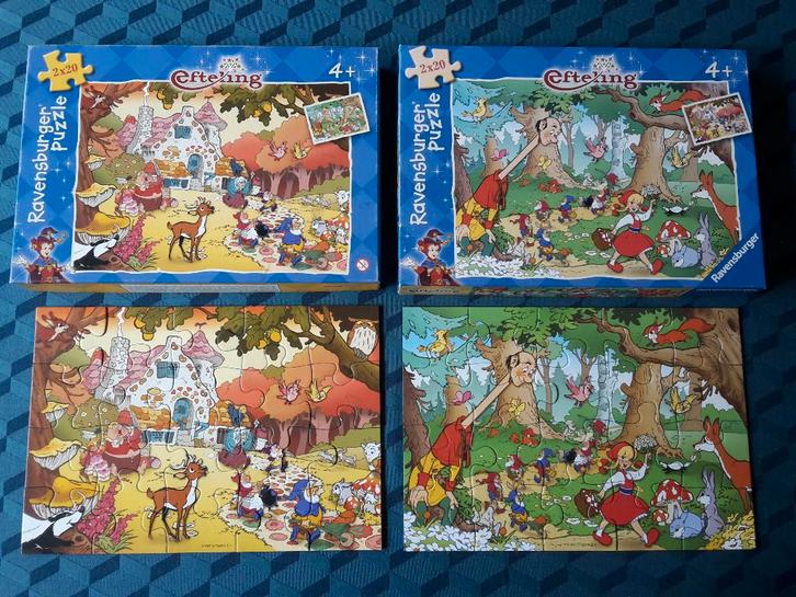 Mooie puzzels van de Efteling, 2 x 20 stukken, Ravensburger, Verzamelen, Efteling, Zo goed als nieuw, Ophalen of Verzenden