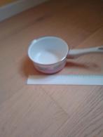 Steelpan 15 cm - emaille met pastel bloemen, Huis en Inrichting, Ophalen of Verzenden, Zo goed als nieuw