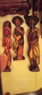 3 SCULPTURES AFRICAINES ENTIÈREMENT SCULPTÉES EN ÉBÈNE, Antiquités & Art, Enlèvement