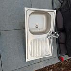 Inox lavabo met kraan, Ophalen, Zo goed als nieuw, Inox, Overige typen