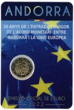 Andorra 2022 - 10 jr euro overeenkomst EU - 2 euro CC - BU, Postzegels en Munten, 2 euro, Setje, Ophalen of Verzenden