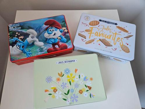 jules destrooper originele blikken verzameldozen met smurfen, Verzamelen, Blikken, Nieuw, Ophalen of Verzenden