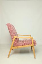 Modern armchair design by J. Jiroutek 1960 new upholstery, Antiquités & Art, Enlèvement ou Envoi