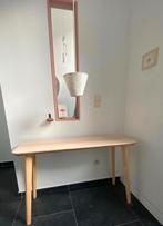 Tafeltje essenfineer Ikea L118 B45 H75, Huis en Inrichting, Tafels | Bijzettafels, Ophalen, Gebruikt, Scandinavisch, 75 cm of meer