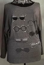 Caroline Biss 40 leuke Shirt onberispelijke NIEUWSTAAT, Ophalen of Verzenden, Zo goed als nieuw, Maat 38/40 (M), Grijs