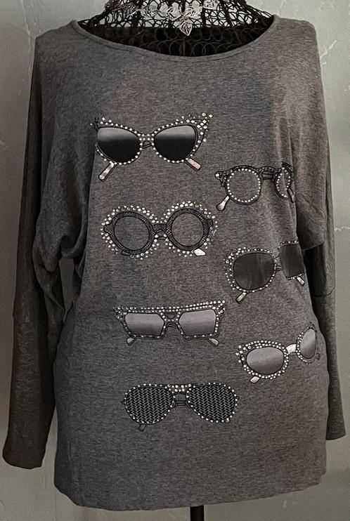 Caroline Biss 40 leuke Shirt onberispelijke NIEUWSTAAT, Kleding | Dames, T-shirts, Zo goed als nieuw, Maat 38/40 (M), Grijs, Ophalen of Verzenden