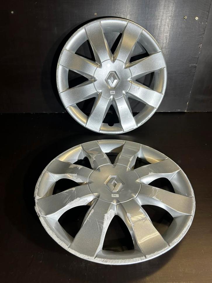 2 Renault Clio Megane Modus Twingo Kangoo 15" wieldop, Auto diversen, Wieldoppen, Gebruikt, Ophalen of Verzenden