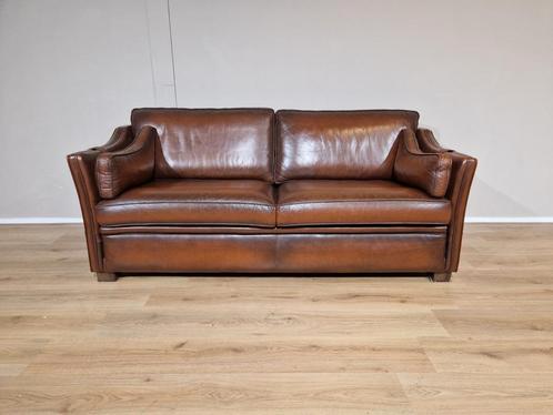 Muylaert - Vintage - Canapé 2,5 places - Cuir - Marron - Des, Maison & Meubles, Canapés | Sofas & Chaises Longues, Comme neuf