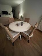 Tafel en stoelen , kast, Huis en Inrichting, Tafels | Eettafels, Ophalen, Gebruikt, Vier personen, Rond