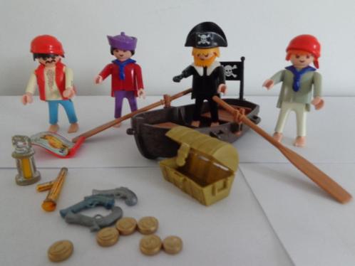 Playmobil Pirates avec barque - vintage - années 1989/1990, Kinderen en Baby's, Speelgoed | Playmobil, Gebruikt, Los Playmobil
