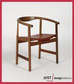 PP Mobler Wegner PP203 Roodbruin Leder (voorraad:8), Huis en Inrichting, Stoelen, Ophalen