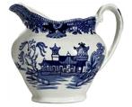 oud Blue Willow porseleinen melkkan Burleighware, Antiquités & Art, Antiquités | Céramique & Poterie, Enlèvement ou Envoi