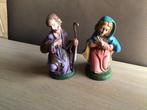 Vintage kerstfiguren, Maria en Jozef, Italy, Gebruikt, Ophalen of Verzenden