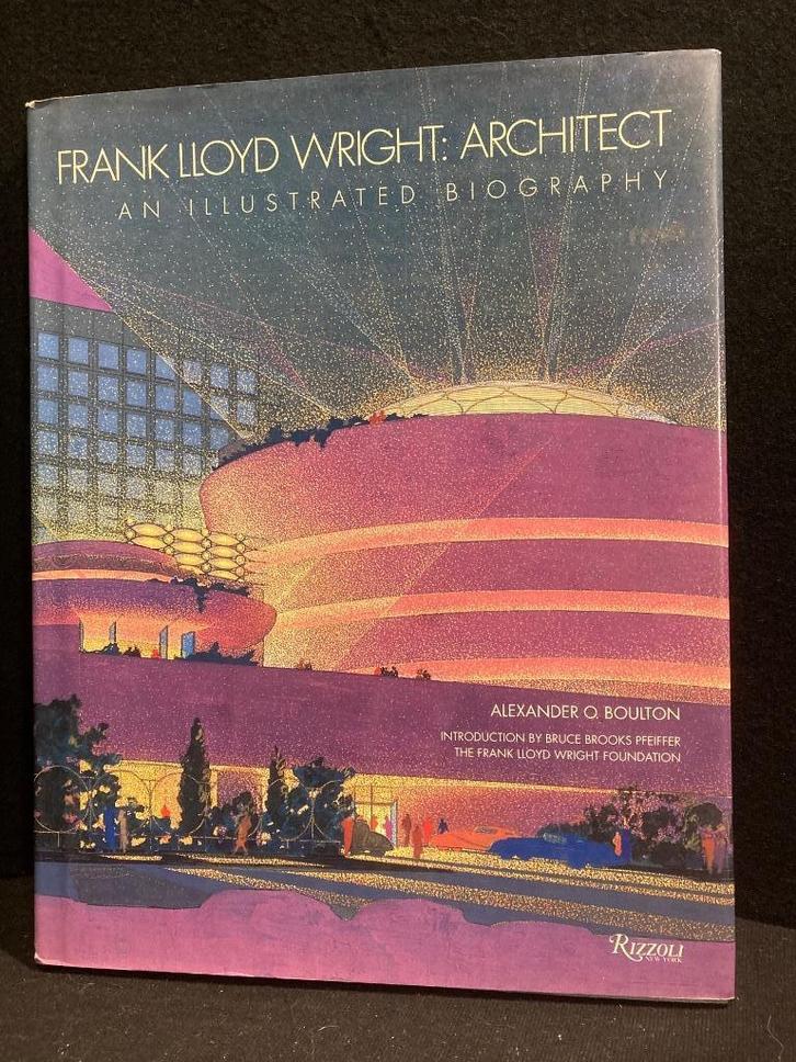 FRANK LLOYD WRIGHT "Illustrated Biography" Engelstalig 1991, Boeken, Kunst en Cultuur | Architectuur, Zo goed als nieuw, Architecten