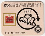 BIERKAART STELLA  ARTOIS  25e RONDE VAN BELGIE AUTO 1974, Collections, Marques de bière, Sous-bock, Stella Artois, Envoi, Neuf