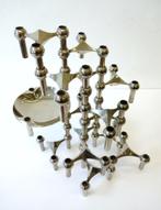 Vintage Stoffi Frits Nagel BMF kandelaar S22 Atomium zilver, Argent, Chandelier, Utilisé, Enlèvement ou Envoi