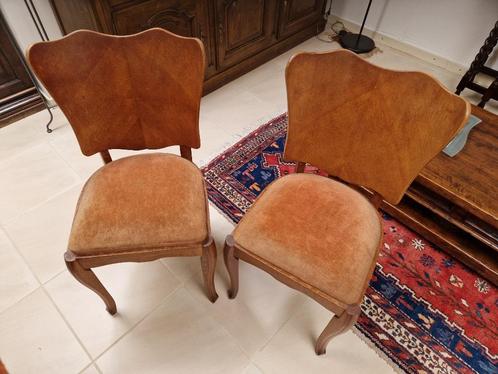 2 authentieke jaren 50 stoelen perfecte staat, Antiquités & Art, Antiquités | Meubles | Chaises & Canapés, Enlèvement
