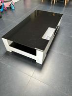Salontafel witte lak, Huis en Inrichting, Tafels | Salontafels, Ophalen, Gebruikt, Glas