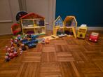Peppa big  huisjes + school + camper +auto + vele poppetjes, Ophalen, Zo goed als nieuw