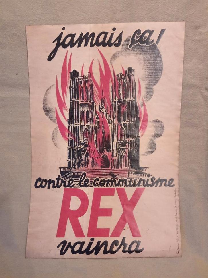 Poster Rex Léon Degrelle de la 2 GM., Collections, Objets militaires | Seconde Guerre mondiale, Enlèvement ou Envoi