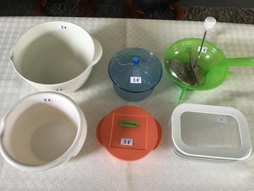 6 ustensiles de cuisine Tupperware à 3 euros chacun